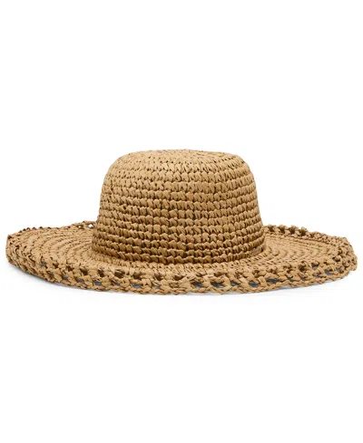 Steve Madden Women's Paper Raffia Floppy Hat In White