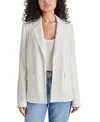Steve Madden Women's Payton Open-front Long-sleeve Blazer In Optic White