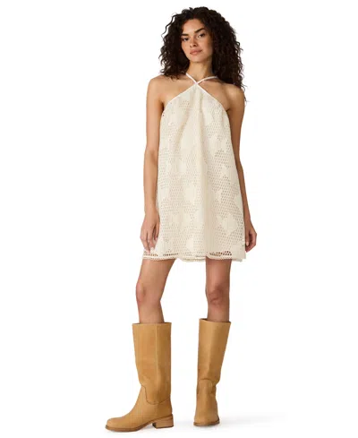 Steve Madden Women's Petunia Halter Neck Mini Dress In Neutral