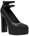 Steve Madden Women's Peyton Cap-toe Platform Mary-jane Pumps In Black