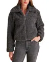 Steve Madden Pippin Faux Shearling Jacket In Forged Iron