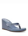 Steve Madden Playing Wedge Sandal In Blue