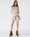 Steve Madden Faith Floral Tiered Cotton Minidress In Multi