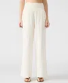 Steve Madden Pomeline Stretch Cotton Guaze Pants In White