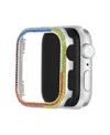 Steve Madden Women's Rainbow Crystal Protective Case Designed For Apple Watch 40mm In Silver