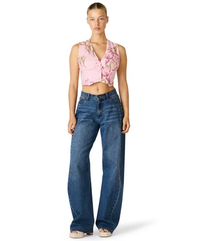 Steve Madden Women's Raleen V-neck Vest In Pink