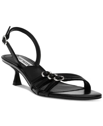 Steve Madden Women's Rapture Strappy Kitten-heel Sandals In Black
