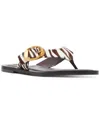 Steve Madden Rays Genuine Calf Hair Flip Flop In Zebra