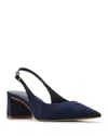 Steve Madden Robyn Pointed Toe Slingback Pump In Navy Nubuck