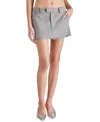 Steve Madden Rodin Pinstripe Low Rise Skort In Gray