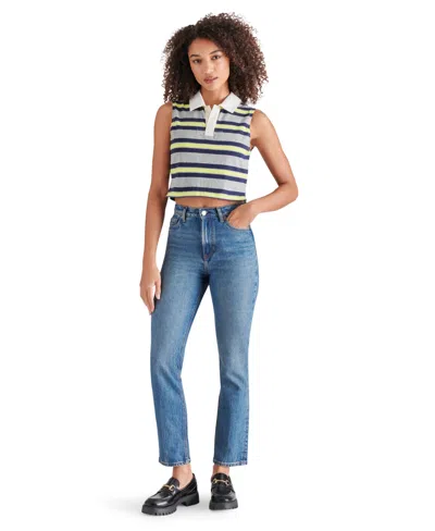 Steve Madden Women's Ryland Cropped Rugby Top In Grey Heather