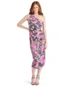 Steve Madden Sacha Floral Lace Body-con Dress In Black Multi