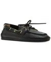 Steve Madden Women's Sag Soft Boat Shoe Loafer Flats In Black