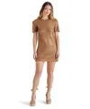 Steve Madden Santana Metallic Knit Minidress In Caramel Cafe