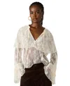 Steve Madden Women's Saylor Ruffle V-neck Top In Neutral
