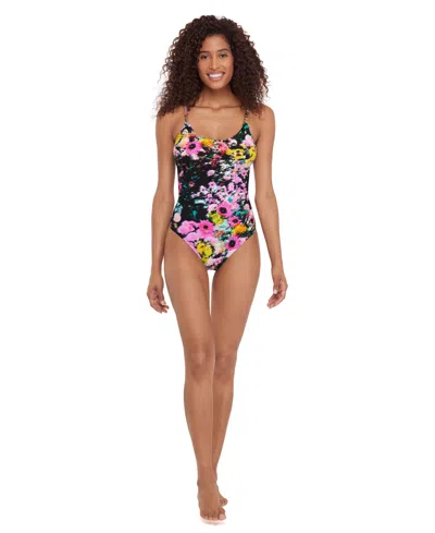 Steve Madden Women's Scoop Neck One-piece Swimsuit In Multi