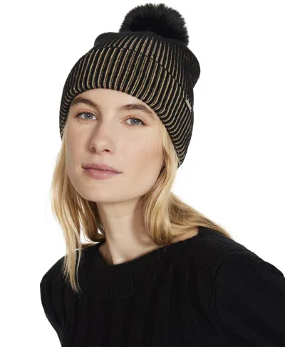 Steve Madden Women's Seeing Double Ribbed Beanie In Camel