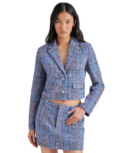 Steve Madden Women's Seraphine Cropped Tweed Blazer In Multi