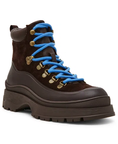 Steve Madden Women's Sergeant Lace-up Lug-sole Hiker Booties In Brown