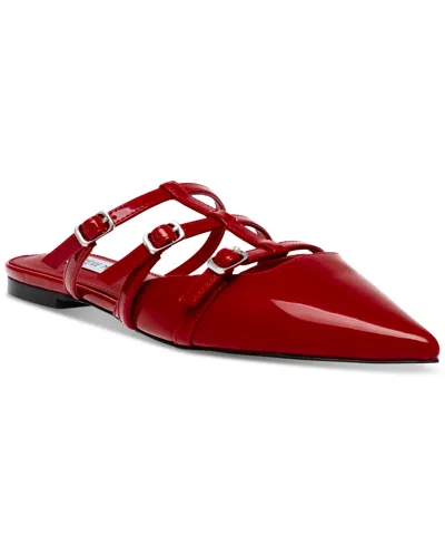 Steve Madden Women's Shatter Pointed-toe Mule Flats In Red Patent