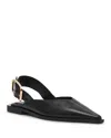 Steve Madden Shay Pointed Toe Slingback Flat In Black