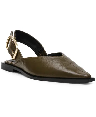 Steve Madden Women's Shay Slingback Pointed-toe Flats In Green