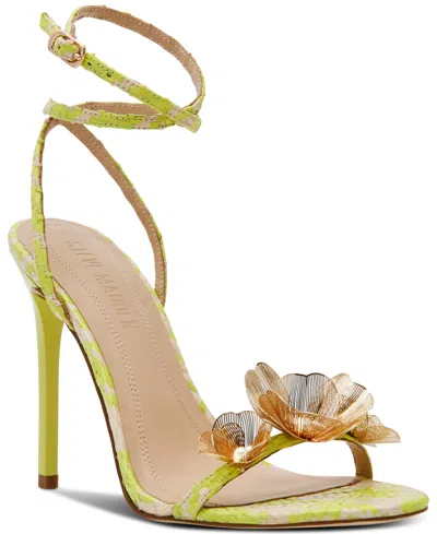 Steve Madden Women's Sheila Floral Embellished Stiletto Sandals In Green Multi