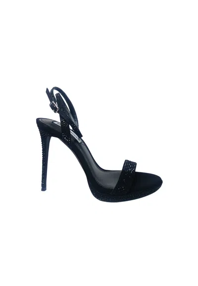 Steve Madden Women's Shoes  Open Sandal With Stiletto Heel, Clasp With Strap. In Black