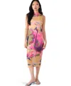 Steve Madden Women's Sidra Floral Mesh Midi Dress