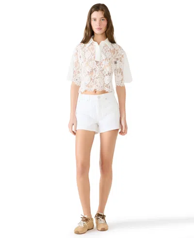 Steve Madden Women's Sienne High Waist Shorts In White