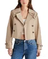 Steve Madden Sirus Cropped Double Breasted Jacket In Khaki