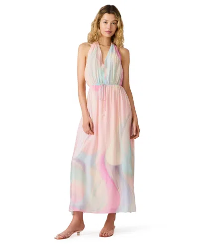 Steve Madden Crawford Halter Maxi Dress In Animal Print