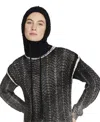 Steve Madden Women's Solid Eyelash Drawstring Hood In Black