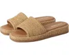 Steve Madden Boardwalk Slide Wonatural Raffia Slip-on Sandal Rhs5789 In Brown