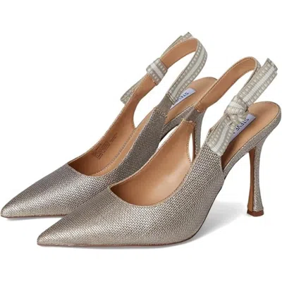 Steve Madden Women's  Bri Pump Silver Glitter Pointed Toe Slingback Zap2074 In Green