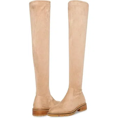 Steve Madden Women's  Lizbeth Boots Taupe Round Toe Block Heel Knee-high Rhs6579 In Neutral