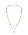 Steve Madden Women's Stone Layered Necklace In Crystal