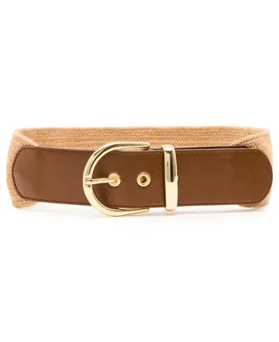 Steve Madden Women's Stretch Tab Belt In Brown