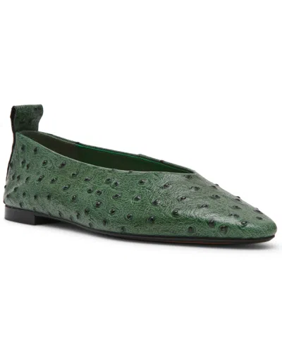 Steve Madden Women's Swanky High-vamp Almond Toe Flats In Green