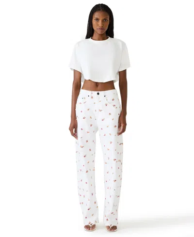 Steve Madden Women's Sydnee Barrel Jeans In White