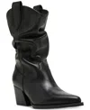 Steve Madden Taos Western Boot In Black, Women's At Urban Outfitters In Black Leather