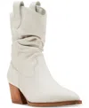 Steve Madden Thorn Womens Leather Mid-calf Cowboy, Western Boots In Bone Leather