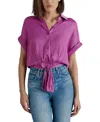 Steve Madden Women's Tori Button-front Tie-hem Top In Radiant Orchid