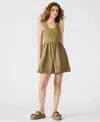 Steve Madden Tottenham Mixed Media Minidress In Green