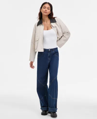 Steve Madden Women's Tre Denim High-rise Wide-leg Jeans In Blue