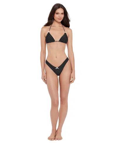 Steve Madden Women's Triangle Swim Top In Black