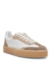 Steve Madden Women's Tux Double Platform Lace-up Sneakers In Tan/white