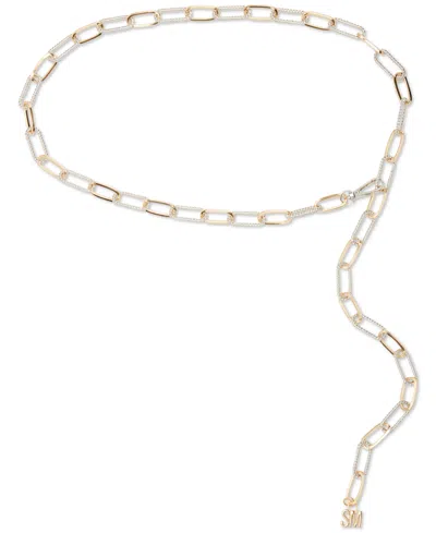 Steve Madden Women's Two-tone Paperclip Chain Belt In Gold,silver