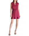 Steve Madden Verona Pleated Cap Sleeve Minidress In Forest Ber