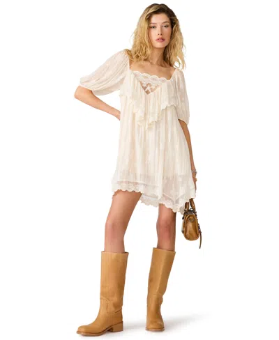 Steve Madden Women's Vickie Square Neck Mini Dress In White